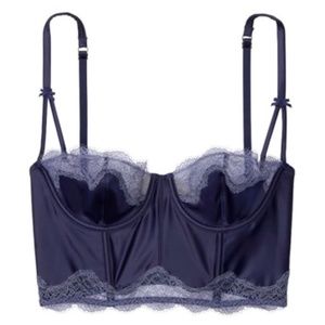 VS Unlined Balconette Bra - Navy Blue